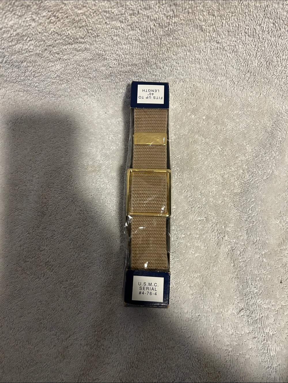 Classic Men's Tan Web Belt with Gold-Tone Buckle